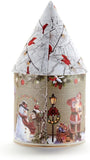 NEW Giftcraft House Lantern with Cardinals and Santa, 8.46 inches, Paper, Plastic, LED, Christmas, Home Décor, Holiday Tradition