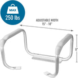 NEW DMI Toilet Safety Rails Arms Support, White, Retails $69+