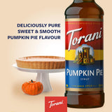 NEW Torani Pumpkin Pie Flavour Syrup 750 Milliliter, BB: 08/26