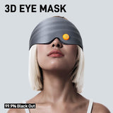 NEW 3D Sleep Mask, Aroma Eye Masks for Sleep, 99.9% Light Blackout Sleeping Eye Mask for Women, Contoured Cup Night Blindfold, Eye Cover Eye Shade with Adjustable Strap by Zen Cave (Grey)