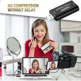 NEW Audio Video Capture Card, 4K HDMI to USB 2.0 Video Capture Device, 1080P HD 30fps Game Capture Cards for Switch PS4 Xbox Streaming, Teaching, Video Conference or Live Broadcasting (Black)