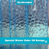 NEW 2pk Ga-Geetopia EVA 3D Blue Pearl Water Cube Plastic Shower Curtain Liner - Premium Light Weight 36" x 72" Blue Bathroom Shower Showroom Curtain Liner with Rustproof Metal Gromments and Weighted Magnet