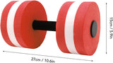 NEW 2 PCS Water Dumbbell, EVA Water Drumbell, Water Foam Dumbbell for Men Women Kids Yoga Exercise Fitness Tool, Red