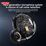 NEW Retails $50, Wireless Earbuds S07 Bluetooth5.4 Earphones in Ear Wireless Headset Bluetooth Active Noise Cancelling ENC Earphones TWS HiFi Sound Waterproof Sports Headphones with App (S07 Black)