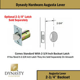 NEW Retails $113, Dynasty Hardware AUG-00-26D Grade 2 Commercial Duty Office Door Keyed Lever Lockset, ADA, Satin Chrome Finish