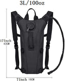 NEW ATBP Military 3L Hydration Pack Reservoir Water Bladder Daypack Camel Backpack Bag with Water Bladder, BPA Free, for Running Cycling Hiking Camping, Black