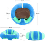 NEW SeaISee Baby Support Seat Sofa Plush Soft Animal Shaped Baby Learning to Sit Chair Keep Sitting Posture Comfortable for 3-16 Months (Green & Blue)