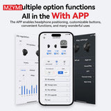 NEW Retails $50, Wireless Earbuds S07 Bluetooth5.4 Earphones in Ear Wireless Headset Bluetooth Active Noise Cancelling ENC Earphones TWS HiFi Sound Waterproof Sports Headphones with App (S07 Black)