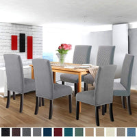 NEW NORTHERN BROTHERS Dining Chair Covers Set of 4, Stretch Parson Chair Covers, Slipcovers, Light Grey