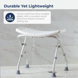 NEW Retails $77, Drive Medical Folding Shower Chair Without back, 1 count, White