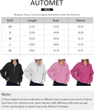 NEW AUTOMET Lulu Dupe Womens Half Zip with Lulu Logo on zipper pull Cropped Pullover Fleece Quarter Hoodie with Thumb Holes - Army Green - Size M