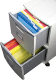 NEW Storex Two-Drawer Mobile File Cabinet with Lock, Letter/Legal 14.8" x 18" x 26" Retails $352+