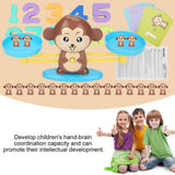 NEW Monkey Balance Counting Math Games,Cool Math Educational Toys for Kids 3 4 5 Year Olds (Monkey Brown)