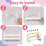 NEW 1Pack Wood Cake Pop Stand, 3 Tier White Lollipop Holder Display, 15 Holes Sucker Display Riser for Dessert Table for Wedding Birthday Party Baby Shower 4 mm Lollipop Stick (1Pack)