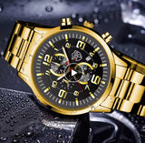 NEW DEYROS Men's Watches Luxury Brand Big Dial Business Casual Quartz Watch Stainless Steel Waterproof Luminous Calendar Wristwatch for Men