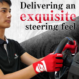 NEW Retails $55, STRASSE Sports activity Gloves Simulator Racing Driving Steering Wheel Controller, Black, Sz Medium