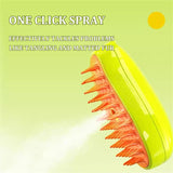 NEW Spray Floating Hair Comb, Pet Spray Massage Comb for Cats and Dogs, 3 In 1 Steamy Cat Brush, for Removing Tangled and Loose Hair, Anti-Flying Hair (green)