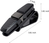 NEW Sun Visor Clip, Glasses Holders for Car Sunglasses Ticket Frame, Sunglasses Holder Clips with Double-Ends Clip Hanger, 180° Rotational Car Glasses Holder with Ticket Card Clip