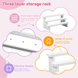 NEW 1Pack Wood Cake Pop Stand, 3 Tier White Lollipop Holder Display, 15 Holes Sucker Display Riser for Dessert Table for Wedding Birthday Party Baby Shower 4 mm Lollipop Stick (1Pack)