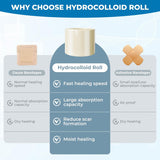NEW Sealed Hydrocolloid Bandages Roll: 2in x 5ft Ultra Adhesivas & Absorbent & Waterproof Large Hydrocolloid Patches for Wound Care - Hydro Seal Wound Healing Dressing Bandaid Tape (2IN x 5FT), BB: 12/28