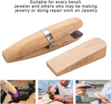 NEW Wood Ring Clamp for Jewelry Making, Wood Jewelry Clamp Jewelers Holder Jewelry Making Benchwork Jewelers Holder Wood Tweezers Professional Hand Tool 19 x 5 x 3.5cm