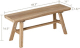 NEW Retails $140, Wnutrees 39" Farmhouse Wood Bench, Rustic Solid Wood Dining Room & Entryway Bench Seat for Indoors, Easy Assembly, Natural, Bench is Assembled