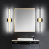 NEW Retails $93, SOLFART Dimmable Bathroom Vanity Light Fixtures Over Mirror Modern LED Vanity Light Fixtures 31.9 Inch Golden Led Lights