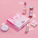 NEW Spa Gifts for Women, Travel Size Birthday Gifts for Women, BFF LOVE 6Pcs Spa Gift Set, Rose Gift Baskets, Bath Kit with Essential Rose Oil, Bath Salt, Soap, Natural Petals