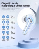 NEW Retails $60 ACEFAST Wireless Earphones Bluetooth 5.3 Headphones LED Power Display Mini Crystal in-Ear Earbuds with Wireless Charging Case Touch Control Built-in Mic Headphone for Sports Waterproof Earphone
