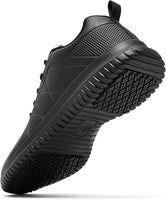 NEW Retails $84, ENLEN&BENNA Non Slip Shoes for Women Food Service, Kitchen Chef Oil-Proof Slip Resistant Work Shoes Waterproof Comfort Lightweight Sneakers with Lace Up Black, Sz 8.5