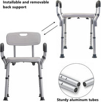 NEW Guardian Shower Chair for Bathtub, Bath Chair for Inside Shower, Shower Chair with Arms and Back, Height Adjustable Bath Chair Shower Chair for Seniors with Shower Head Holder, Retails $98+