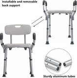 NEW Guardian Shower Chair for Bathtub, Bath Chair for Inside Shower, Shower Chair with Arms and Back, Height Adjustable Bath Chair Shower Chair for Seniors with Shower Head Holder, Retails $98+