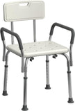 NEW Medline Shower Chair Bath Seat with Padded Armrests and Back, Great for Bathtubs, Supports up to 350 lbs, Retails $94