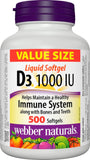 NEW Webber Naturals Vitamin D3 1000 IU, 500 Softgels, For Healthy Bones, Teeth, and the Maintenance of Good Health - Exp. June 2027