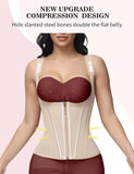 NEW Curve Chic Extreme Latex Corset Waist Vest, Rosy Brown, Sz S, Retails $134