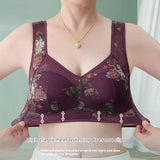 NEW LexTex Ellebloom - Ice Silk Lace Cooling Comfort Bra, Anti-Sagging Wire-Free Bra, Comfort Soft Bra, Lift Bra Women, Fits Like a Small/Medium, Blue