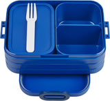 NEW Retails $52, Mepal Bento Box Midi - Lunch Box with Bento Box - for 2 Sandwiches or 4 Slices of Bread - Lunch Box for Sandwiches, Small Snacks & Left Overs - Lunch Box Adults - Vivid Blue