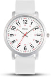 NEW White Waterproof Nursing Watch for Medical Students,Doctors,Women Nurse Watches with Second Hand and 24 Hour, Ladies Wristwatch