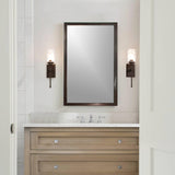 NEW XiNBEi Lighting Wall Light 1 Light Wall Sconce with Glass, Classic Bathroom Vanity Light Dark Bronze Finish for Bedroom & Living Room XB-W1227-DB, Retails $68