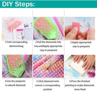 NEW FILASLFT DIY Stitch Diamond Art Full Drill, Stitch Diamond Painting Kits for Adults, 5D Cartoon Diamond Painting for Beginner, Perfect for Home Decoration Festival Gift 12x16 Inch.