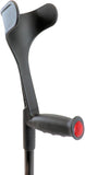 NEW Retails $150, KMINA - Folding Carbon Fiber Crutches (Open Cuff), Adjustable Forearm Pair, Adults, Black