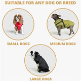 NEW 3 in 1 Winter Jacket for Dogs with Harness, Reflective Warm Dog Jacket for Large Dog (2XL, Camo)