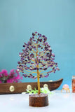 NEW Amethyst Tree Crystal Tree of Life Bonsai Money Tree Purple Stone Tree Chakra Tree Handmade Gift Good Luck Tree Prosperity Stones for Home Office Decorations Ornament Golden Wire 10 Inch