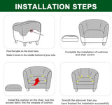 NEW CRFATOP 2 Piece Club Chair Slipcover Stretch Barrel Chair Covers Printed Tub Chair Slipcovers Soft Spandex Armchair Sofa Cover Removable Couch Furniture Protector Arm Chair Cover for Living Room, Retails $40+