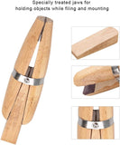 NEW Wood Ring Clamp for Jewelry Making, Wood Jewelry Clamp Jewelers Holder Jewelry Making Benchwork Jewelers Holder Wood Tweezers Professional Hand Tool 19 x 5 x 3.5cm