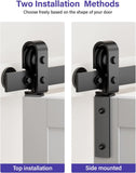 NEW Retails $90, ZEKOO Bifold Barn Door Hardware: 60 inch Bi-fold Sliding Barn Door Hardware Track Kit for 56" Closet Doors - Easy Assembly Smoothly Quietly J Shape Side Mount and Top Mount Slide Roller- No Doors