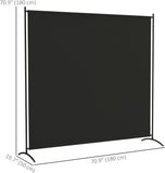 NEW Outsunny Single Indoor/Outdoor Privacy Screen, 5.9FT Tall Room Divider with UV30+ Protection, Freestanding Privacy Panel Partition with Stable Base for Indoor Outdoor Use, Black
