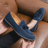NEW Retails $73, Men's Oxford Leather Dress Shoes Genuine Leather Shoes Comfort Loafers Dress Shoes, Blue, Men's Sz 11