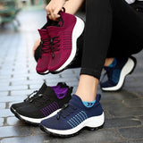 NEW Women’s Ortho Stretch Cushion Sneakers, Purple, Sz 6.5