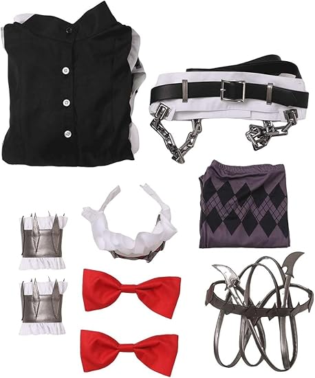 NEW Retails $100, Vaianie Ellen Joe Cosplay Costume Game Costume Women Maid Dress Uniform Girls Apron Outfits Halloween Carnival Costume, Full Set, No Tail, Sz L, Fits Medium